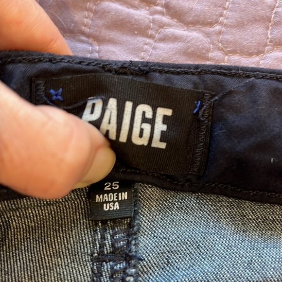 PAIGE Women's Paige Lousette High Rise Flare Abrielle Jeans Size 25 Peti… - Picture 6 of 9